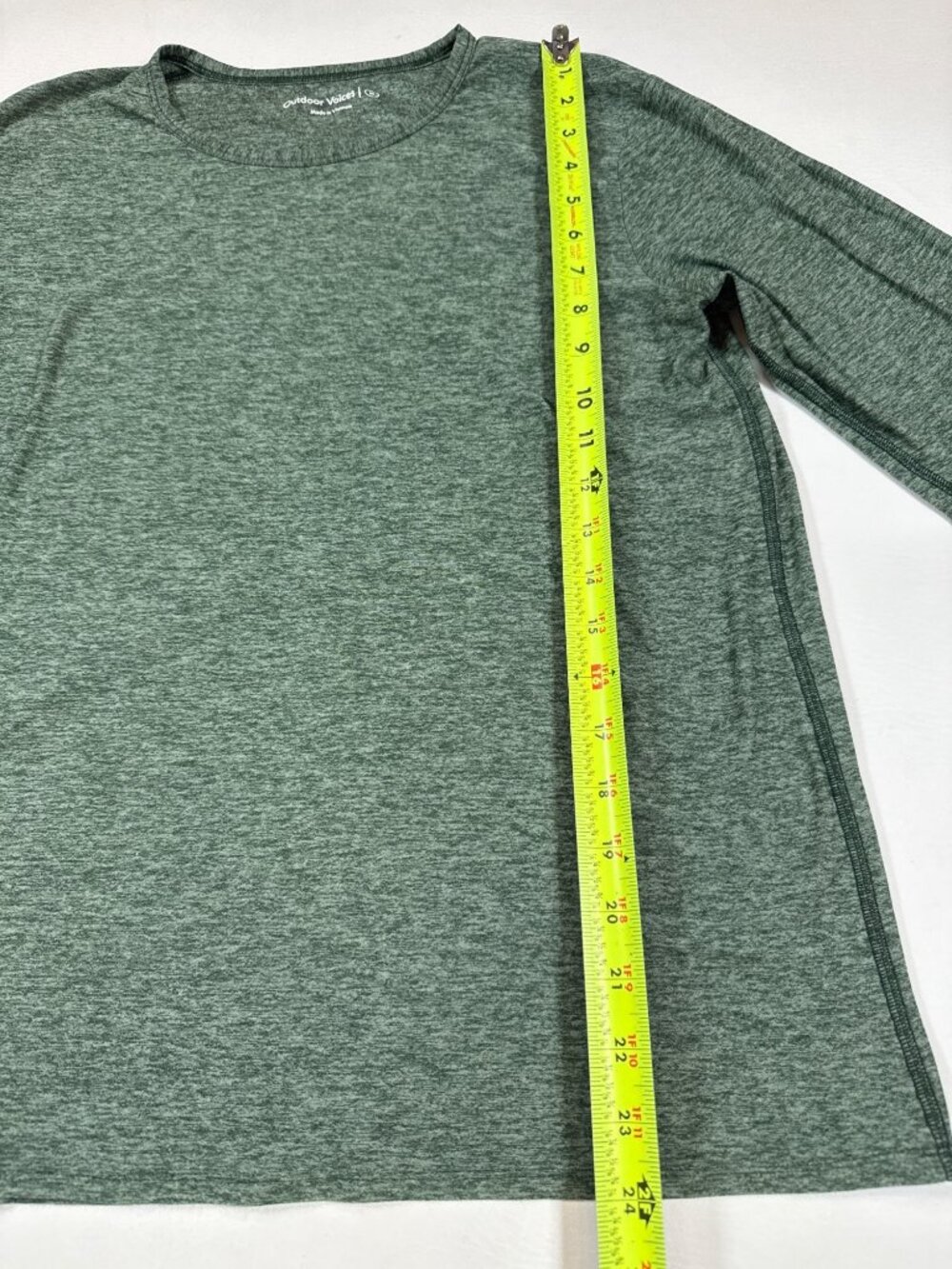 Outdoor Voices Cloudknit Long Sleeve Performance Shirt Heather Green M (PP577) - Picture 5 of 9